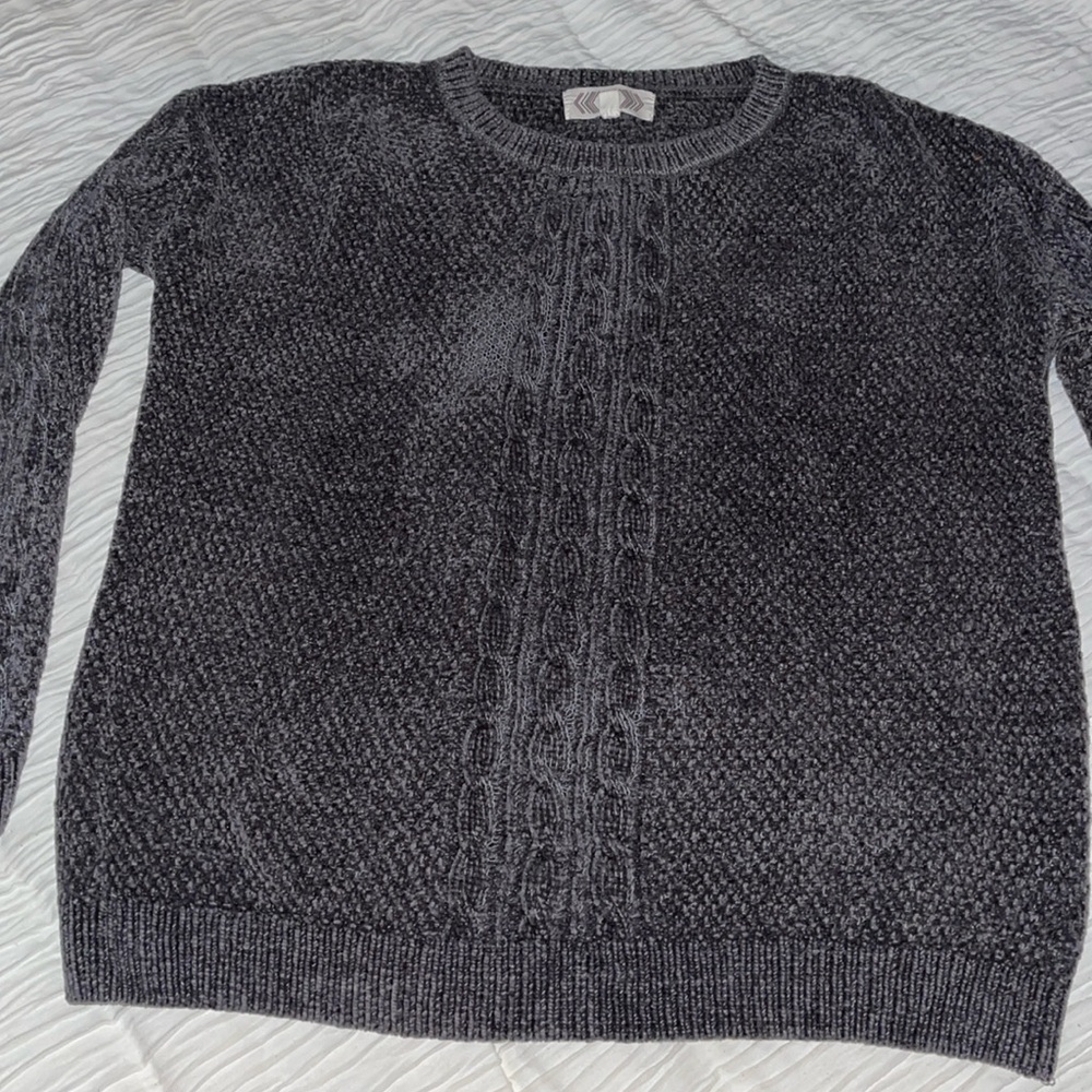 Pink Rose Grey Sweater